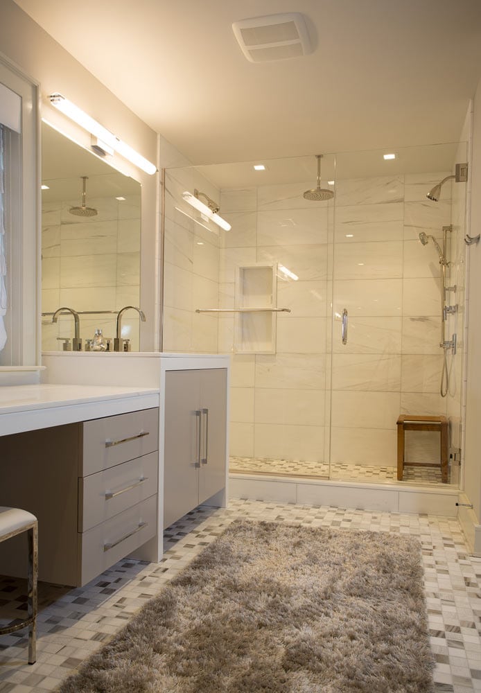 Bathroom interiors in Roslyn designed by Annette Jaffe Interiors