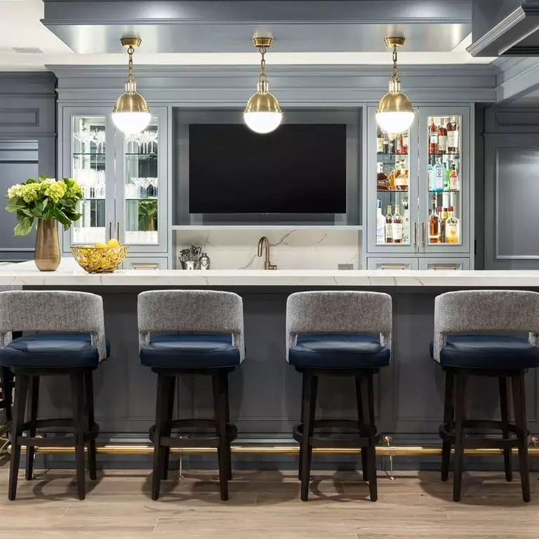 Sands Point basement upscale bar design by Annette Jaffe Interiors