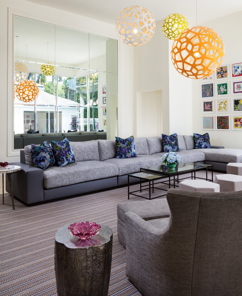 Sunroom designed by Annette Jaffe Interiors in a Boca Raton home