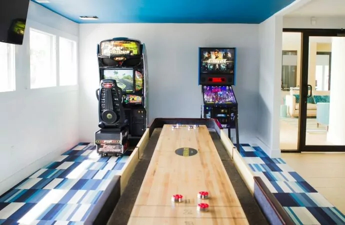 Century Hills apartment arcade interiors by Annette Jaffe Interiors