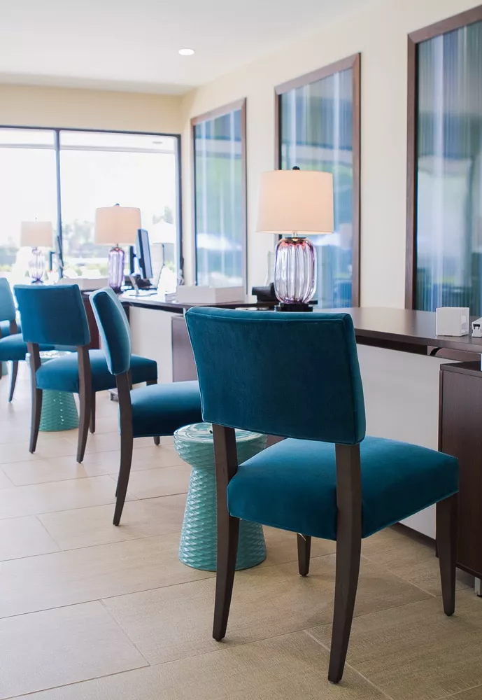 Century Hills apartment clubhouse front desk design