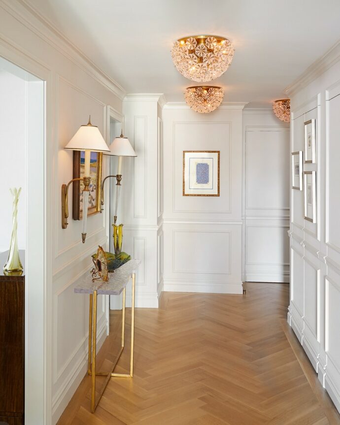 Upper East Side apartment hallway interior design by Annette Jaffe Interiors