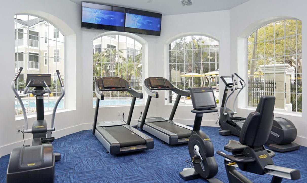 Fitness center in Grandeville at River Place apartment