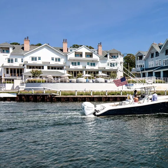 Hampton boathouse interior design project by Annette Jaffe Interiors