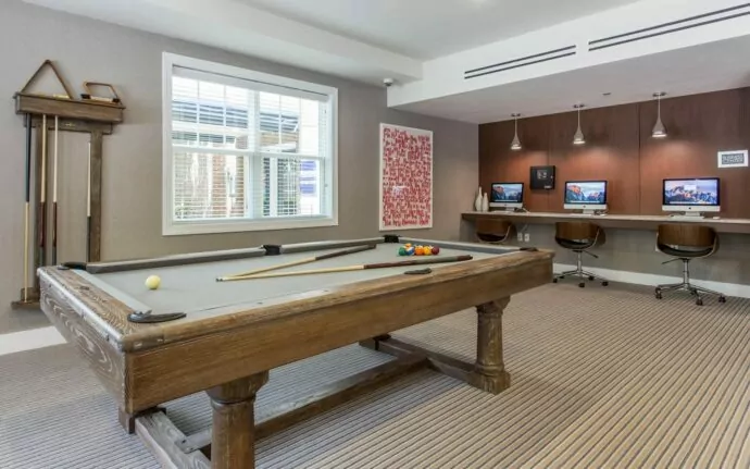 Heritage at Freemason Harbour apartment game room design