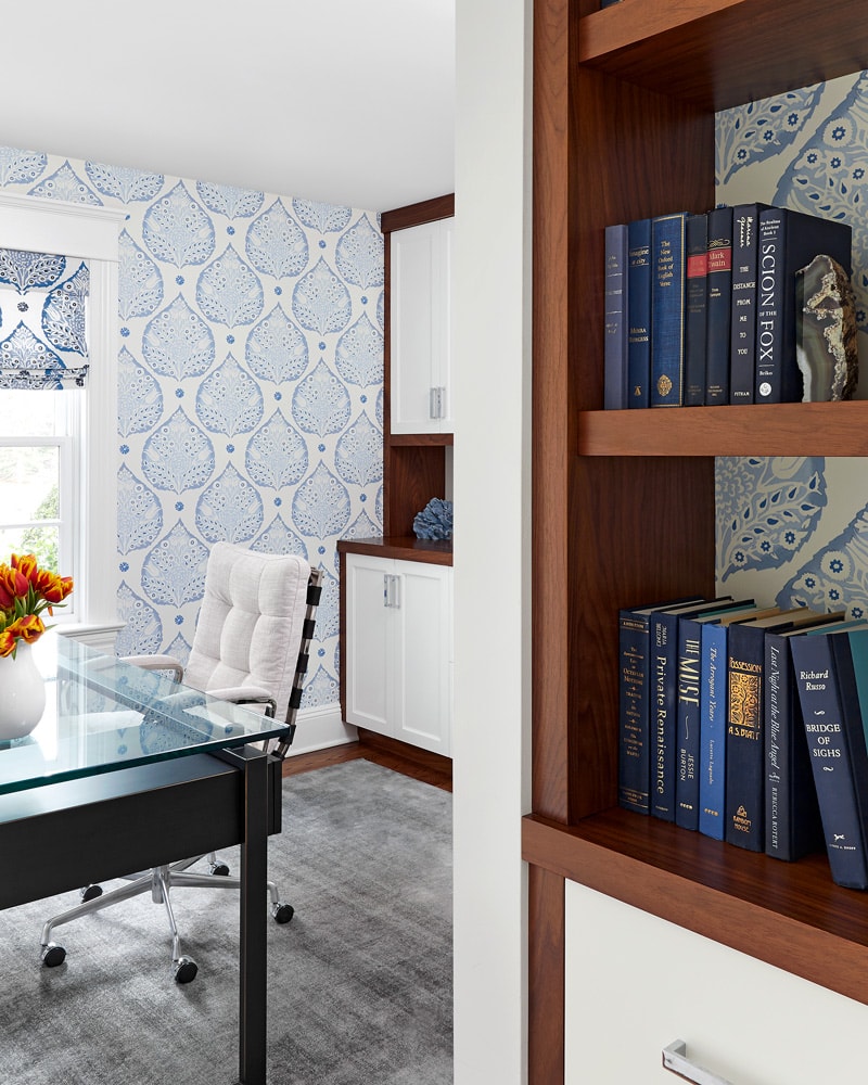 Grand colonial home office interior design by Annette Jaffe Interiors