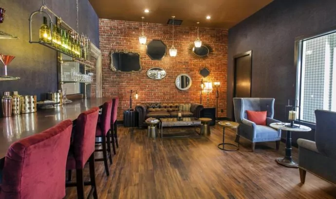Jefferson at Westtown apartment clubhouse interior design