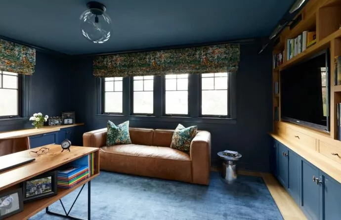 Sands Point home office interior design by Annette Jaffe Interiors