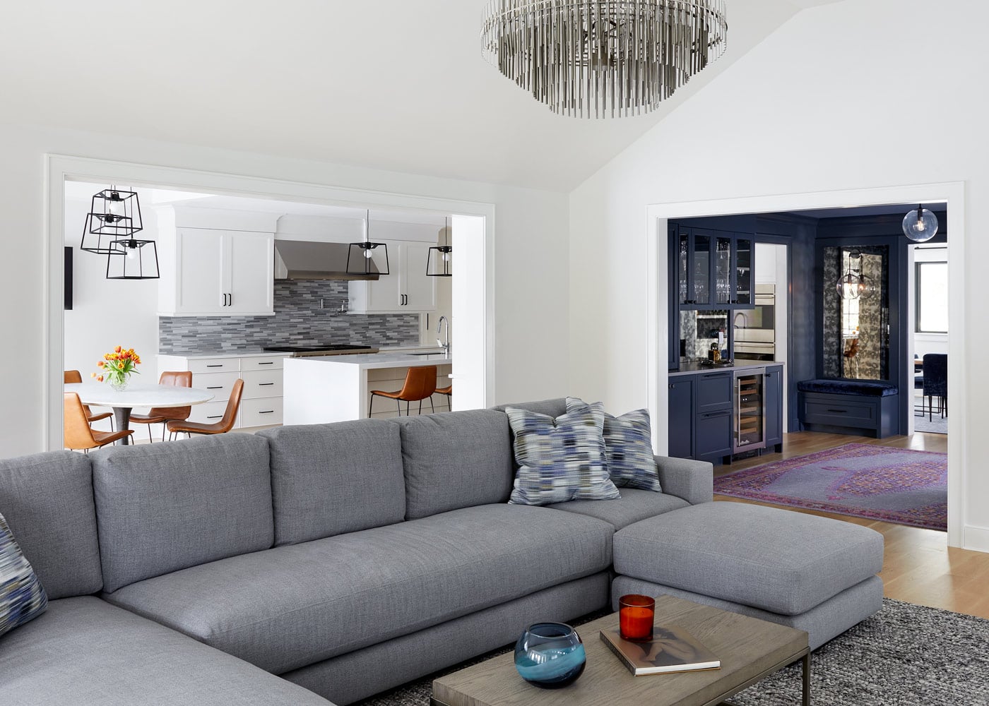 Sands Point modern living room designed by Annette Jaffe Interiors