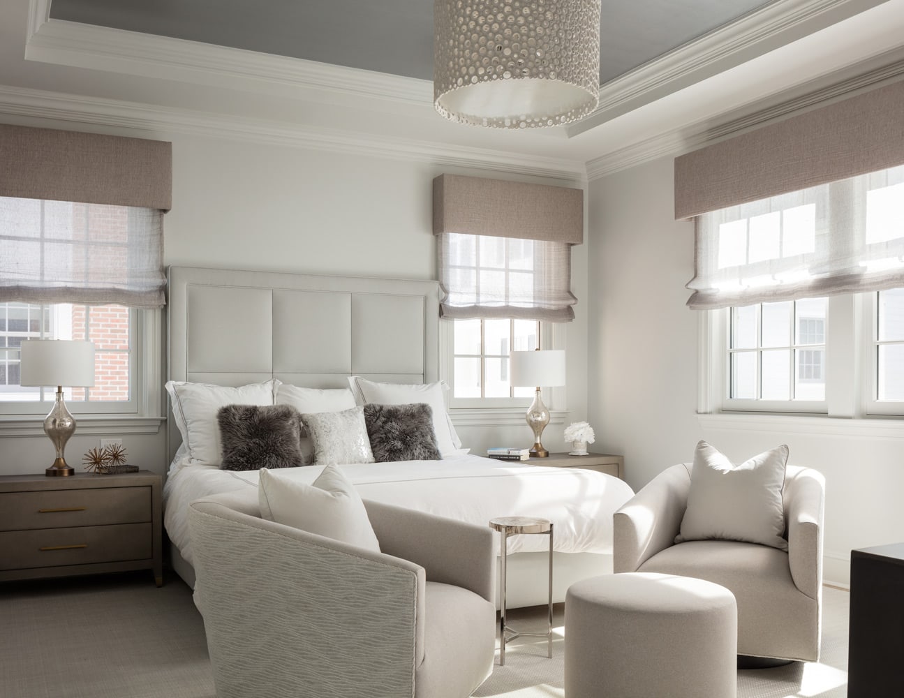 Roslyn village condo bedroom interior design by Annette Jaffe Interiors