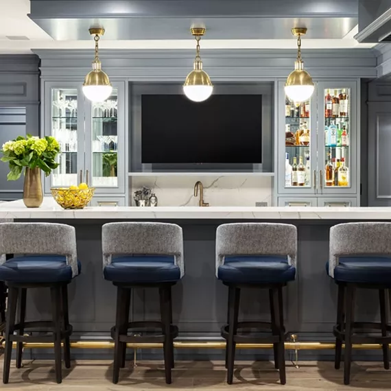 Sands Point basement renovation project by Annette Jaffe Interiors