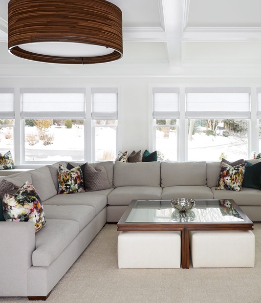 Long Island living room interior design by Annette Jaffe Interiors